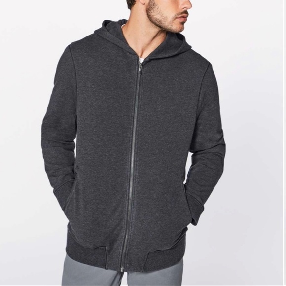 lululemon athletica Other - Lululemon Men's Cross Cut Hoodie Heathered Black Size Large